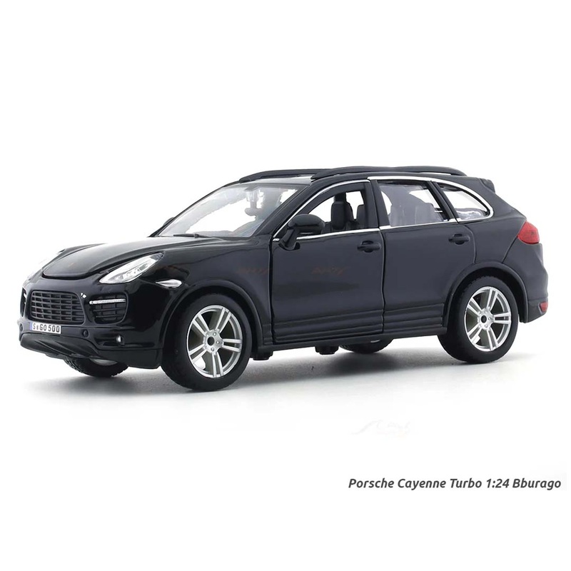 Porsche Cayenne Turbo Black 1:24 Scale Diecast Model Car by Bburago  Official Licensed SUV Collectible