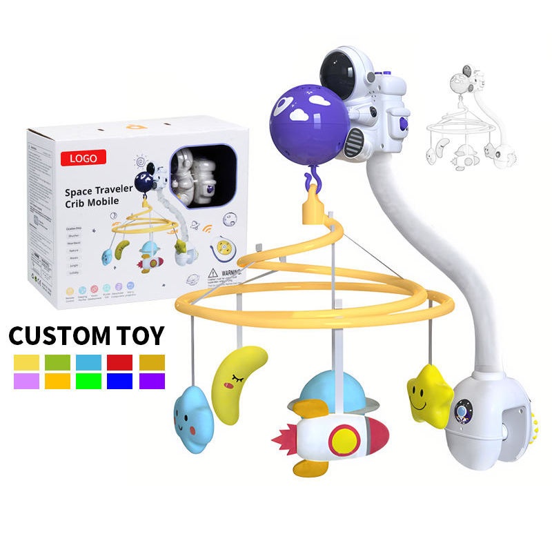 Space Travel Crib Mobile with Music and Lights, Baby Mobile for Crib