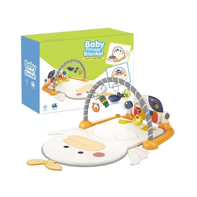 Baby Fitness Blanket  Infant Multi-Function Play Gym Mat with Hanging Toys & Music | Newborn Activity Mat (0+ Months)