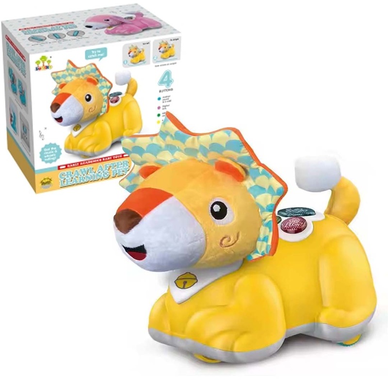 Crawl & Learn Baby Infant Toy  Animal Buddy with ABC Songs, 3 Fun Melodies, 4 Sound Effects & Animal Sounds for Early Learning Fun!