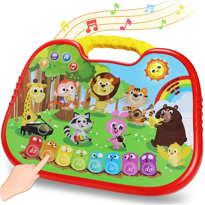 FiveStar Infant Animal Reading Piano  Interactive Baby Toy with Lights, Sounds & 3 Learning Modes | Educational Gift for Toddlers