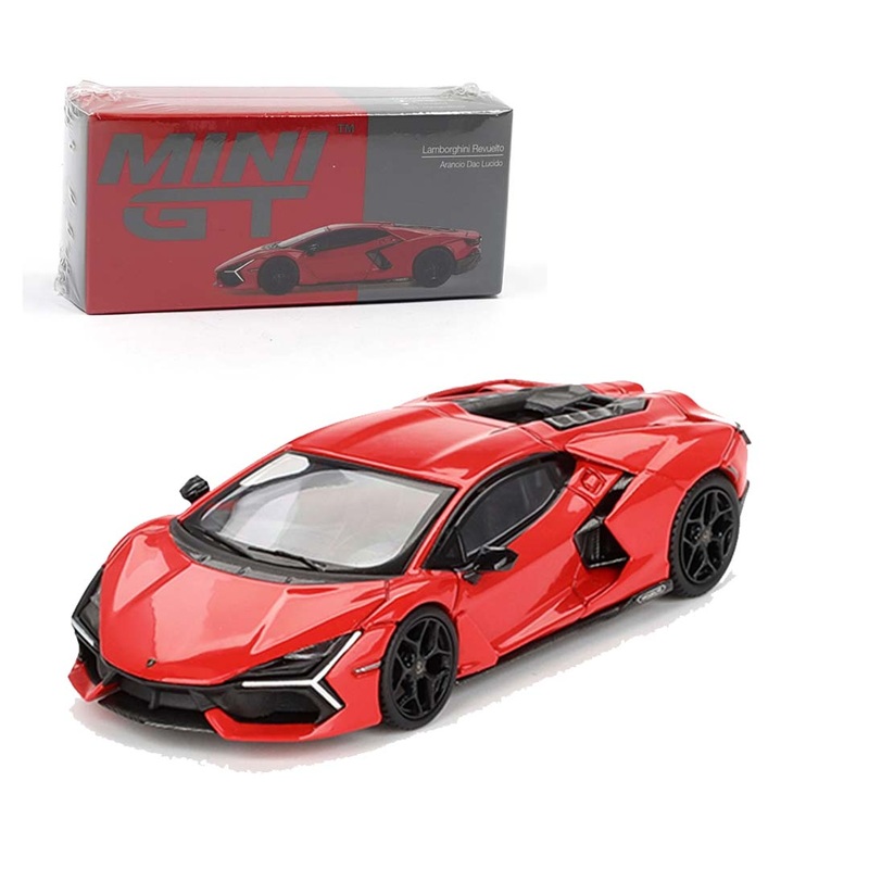 Mini GT 1:64 Lamborghini Revuelto  Arancio Dac Lucido (LHD) Diecast Scale Model Car