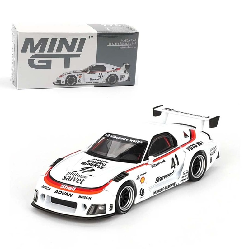 Mini GT Die Cast Collectrors Model Cars: (MAZDA RX-7 LB-Siper Silhouette #41 Numero Reserve)