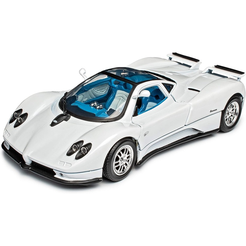 Motormax Pagani Zonda C12 Coupe White 1/18 Model Car with or without Individual Number Plate