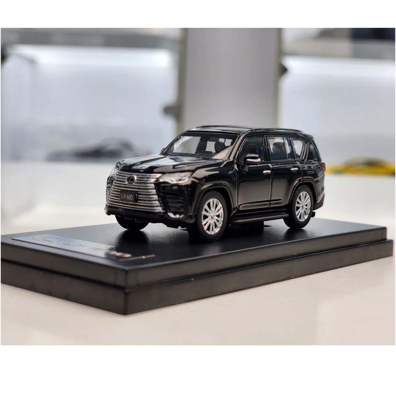 1/64 Lexus LX 600  Black  Die-Cast SUV Model on Display Base