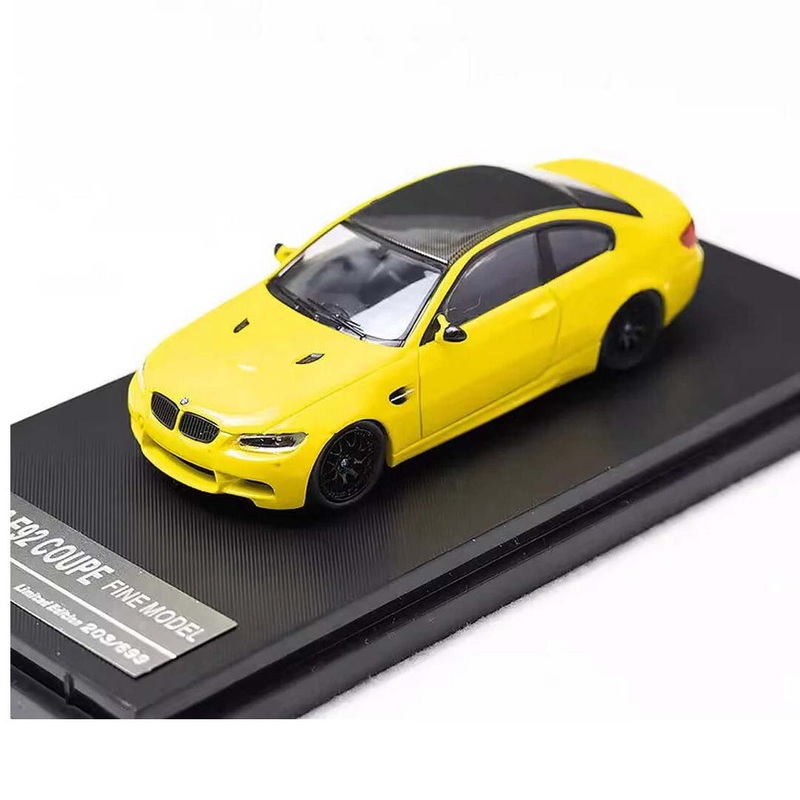 Fine Model 1/64 BMW M3 Coupe E92  Yellow  Die-Cast Car Model Toy Collectible