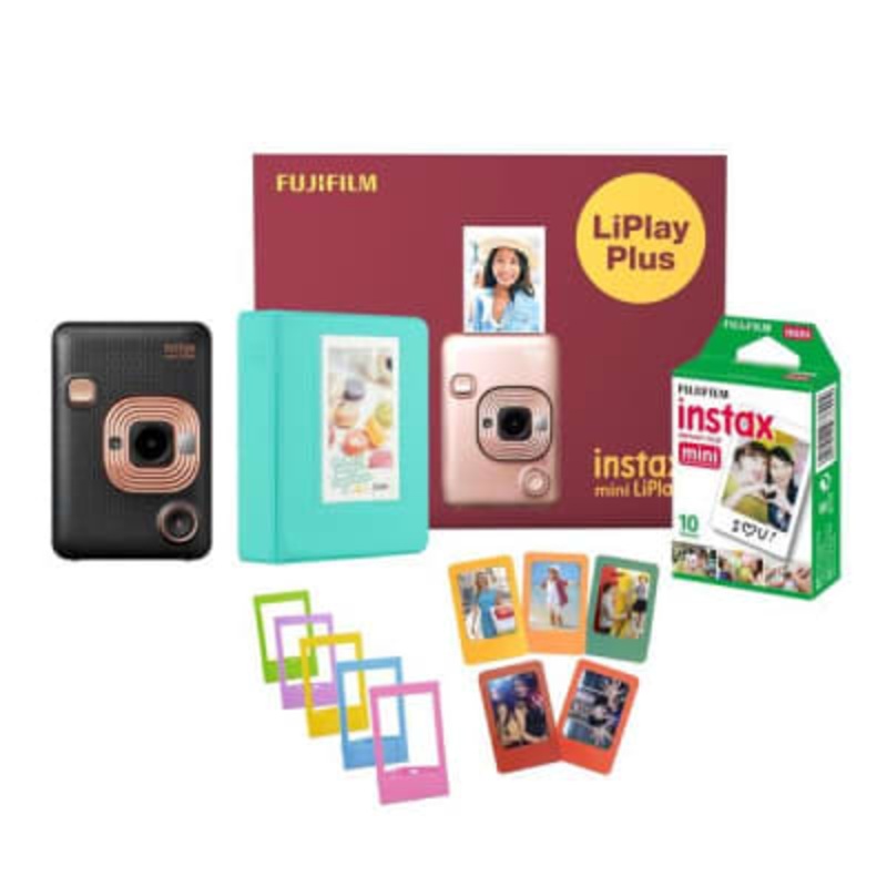 Fuji Instax mini Liplay Plus Camera (With Film) Black