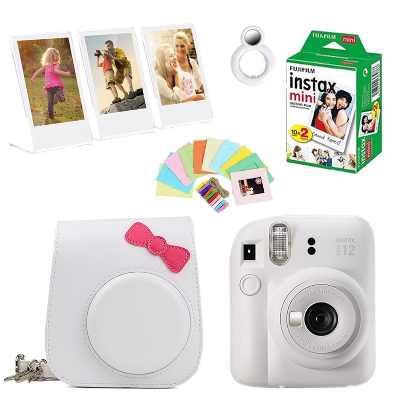 Fujifilm Instax Mini 12 Instant Camera Set  Capture Moments in Style with 20 Shots, Butterfly Case & Fun Accessories!
