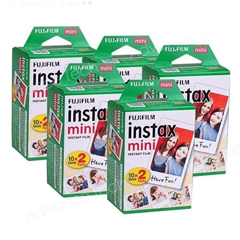 Fujifilm Instax Mini Instant Film White 100 Sheets Color Photo Paper Fuji Mini 9, Mini 8, Mini 7s, Mini 8+, Mini 70, Mini 90,