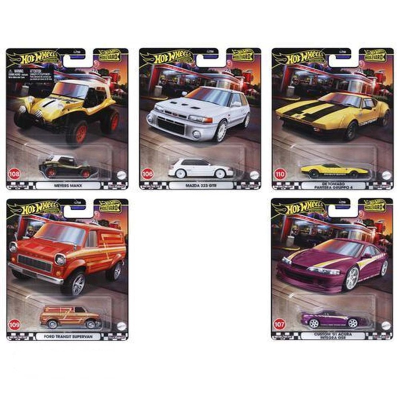 Hot Wheels Premium Boulevard 2024 Complete Set of 5  1:64 Die-Cast Cars Collection (GJT68-956Y)