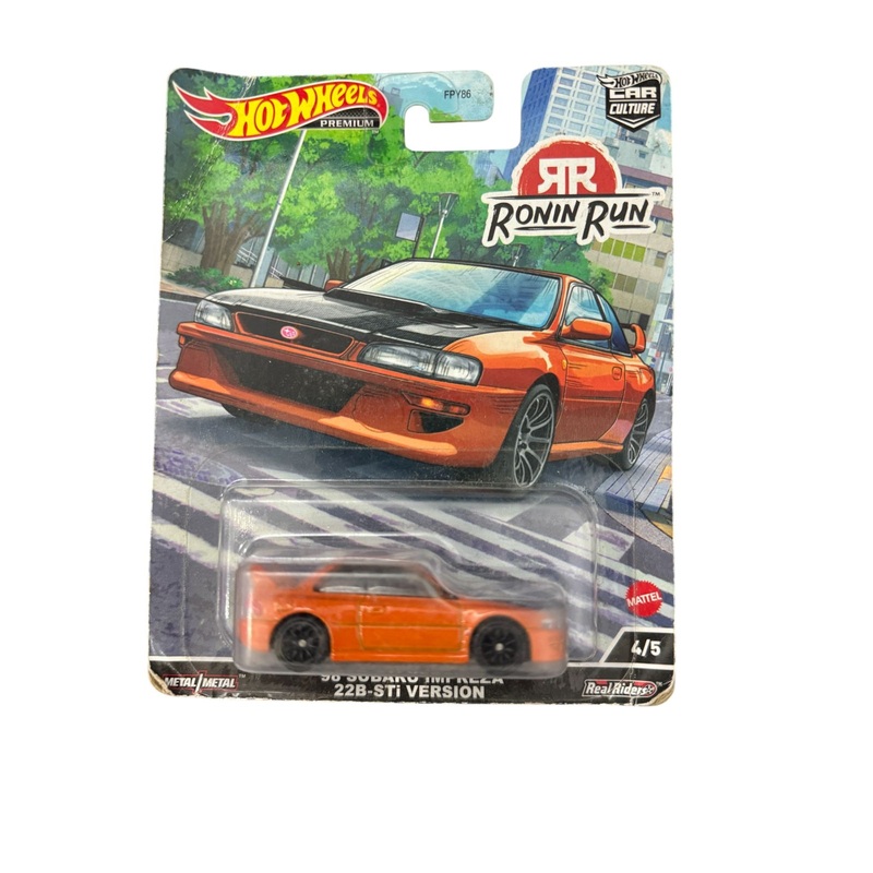 Hot Wheels Premium Car- 98 SUBARU IMPREZA 22B-STi VERSION Car Culture Diecast- FPY86 (Blister Damage)