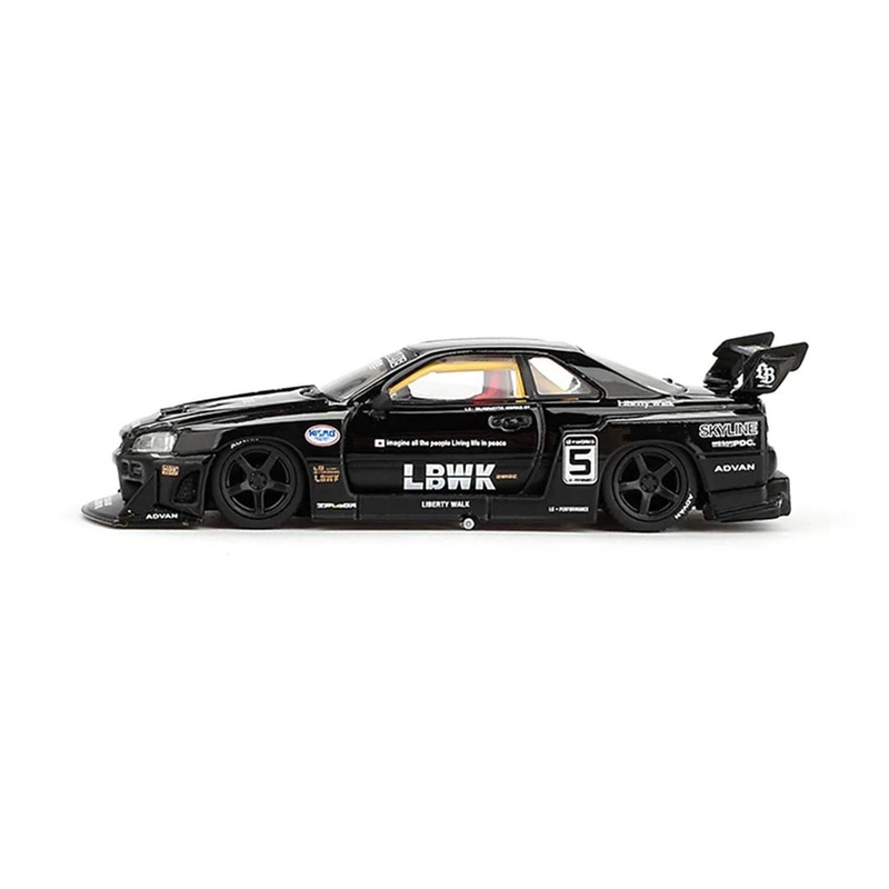Mini GT 1/64 Nissan LB-ER34 Super Silhouette SKYLINE Black RHD Diecast Scale Model Car
