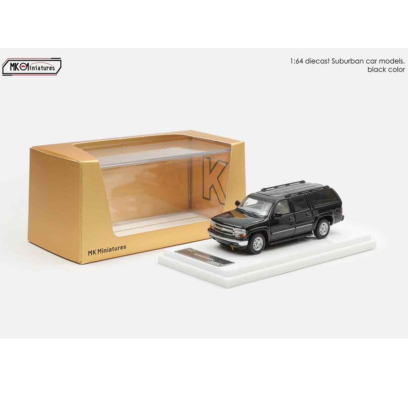 MK Miniatures 1/64 2003 Chevrolet Suburban  Black  Die-Cast Car Model