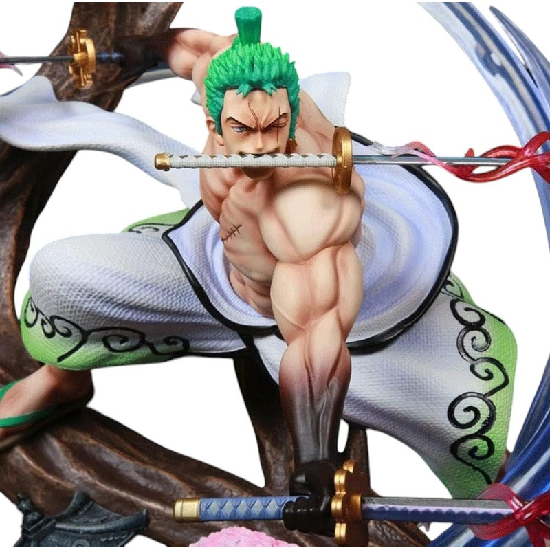 Roronoa Zoro 39cm GK Anime Figure with LED Light | One Piece Collectible Model