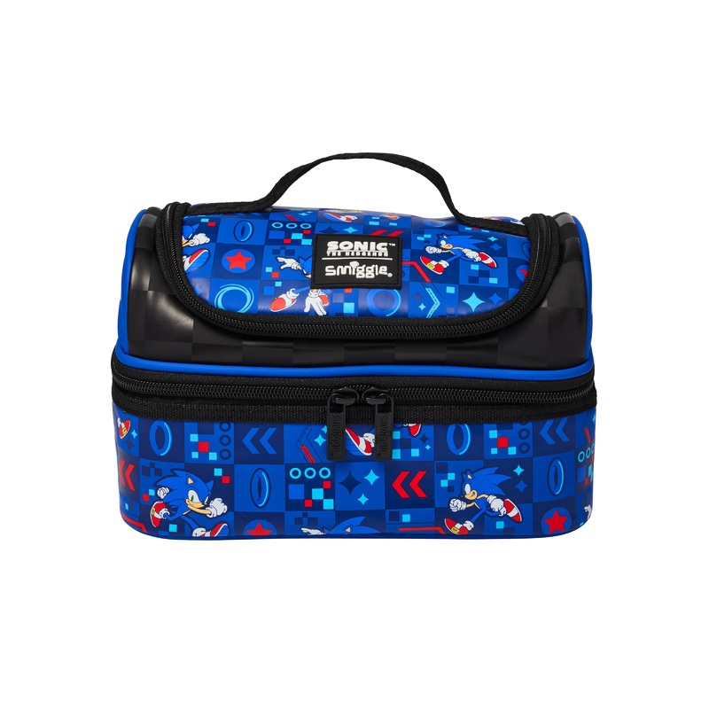 Smiggle Lunch Bag : Sonic The Hedgehog Double Decker 7 Inch For Kids