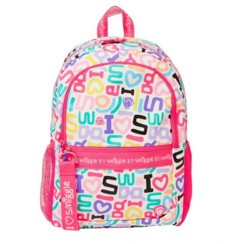 Smiggle School Bag : Love Colorful & Stylish 16 Inch Backpack for Kids