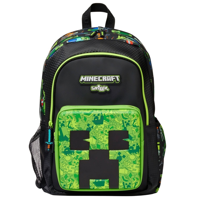 Smiggle School Bag :  Minecraft Colorful & Stylish 16 Inch Backpack for Kids