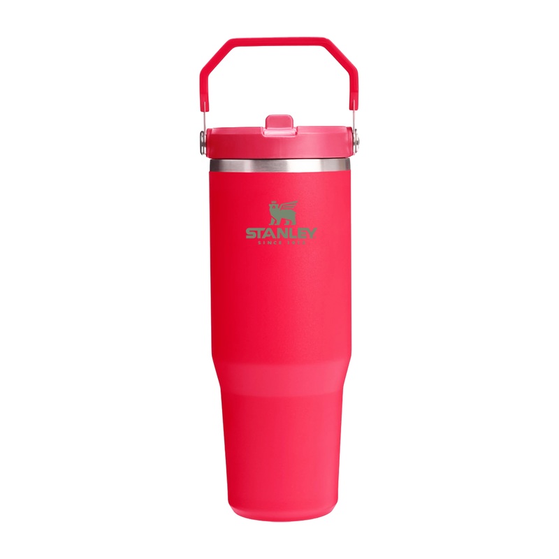 Stanley IceFlow Flip Straw Tumbler | 887ml (30 oz)  Vacuum Insulated Stainless Steel Water Bottle with Flip Straw, Leak-Resistant Lid & Carry Handle