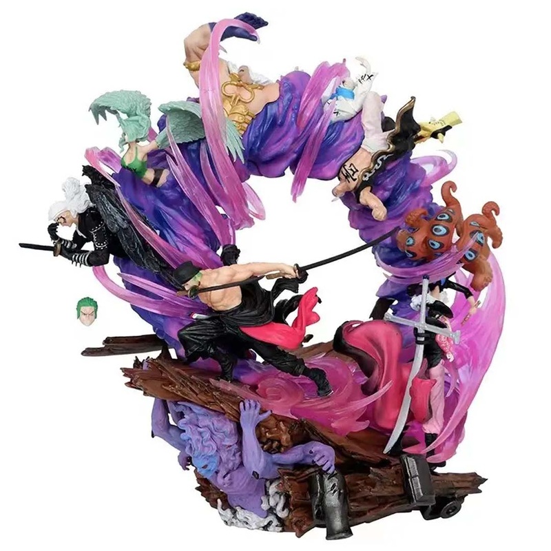 Ultimate Action Figure  Roronoa Zoro on Throne | 23CM One Piece PVC Collectible Statue Model Toy HW