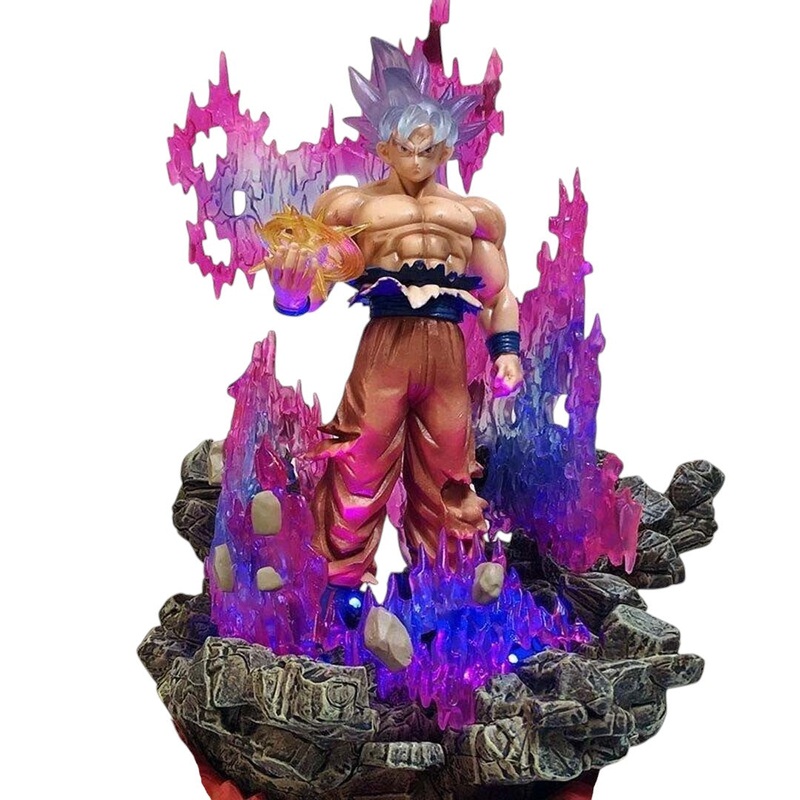 Ultimate Action Figure  Ultra Instinct Goku Limit Breaker Edition | Dragon Ball Super LED Base Anime PVC Statue (28cm) HW