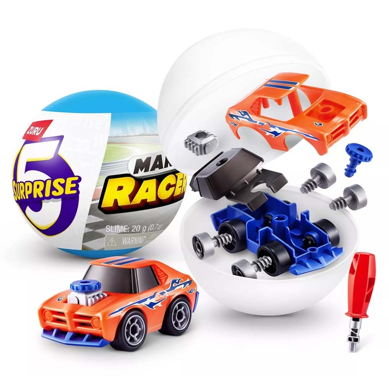 ZURU 5 Surprise Make-A-Racer Series 1  Buildable Mystery Race Car Capsule