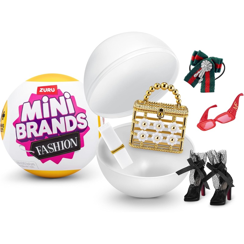 ZURU 5 Surprise Mini Brands Fashion Series 3  Collectible Capsule with 5 Mystery Fashion Accessories