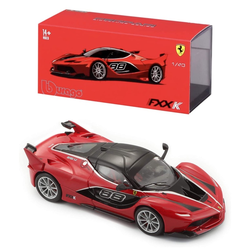 Bburago - 1/43 Scale Model Ferrari FXX K- Signature Series Sports Car Model (RED) Age 14+