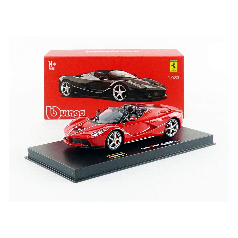 Bburago - 1/43 Scale Model La Ferrari aperta- Signature Series Sports Car Model (Red) Age 14+