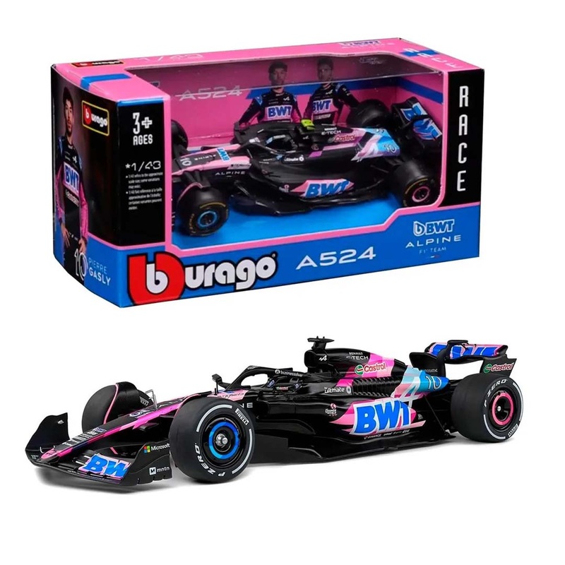 BURAGO Alpine A524  Pierre Gasly F1 2024 Diecast Model | 1:43 Scale Collectible