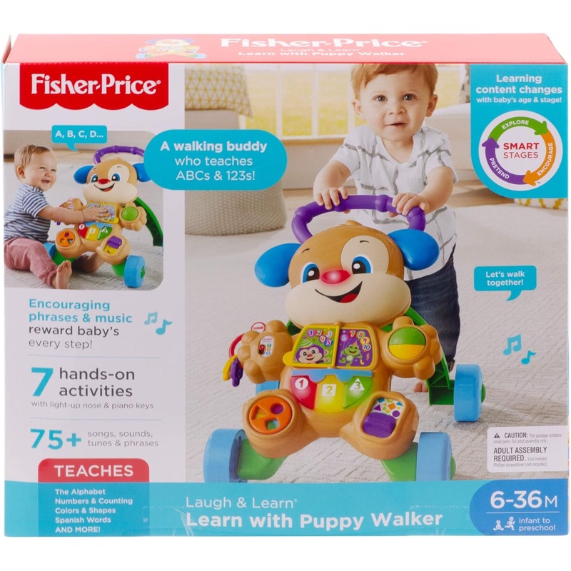 Fisher-Price Laugh & Learn Smart Stages Learn with Puppy Walker - musical walking toy for infants and toddlers ages 6 to 36 months