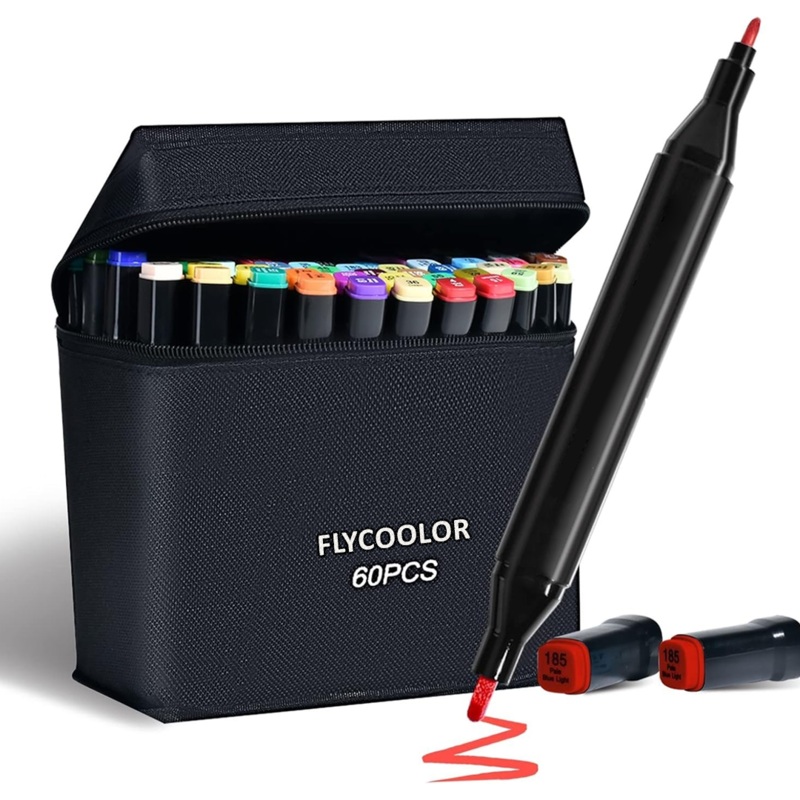 FlyCoolor Superior Twin Marker 3rd Generation Colour Set (60 Pcs)