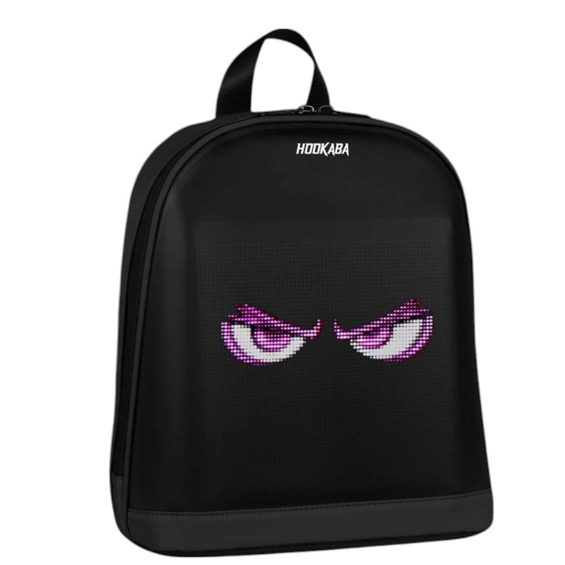 Hookaba Bold Bling Bag  LED Light-Up Fashion Backpack | Hard Shell | Waterproof | Statement Style - Black