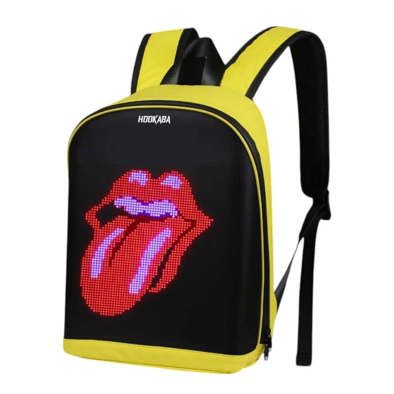 Hookaba Urban Buzz LED Backpack  Futuristic Hard Shell | Waterproof | 15.6 Laptop | Night-Ready Design