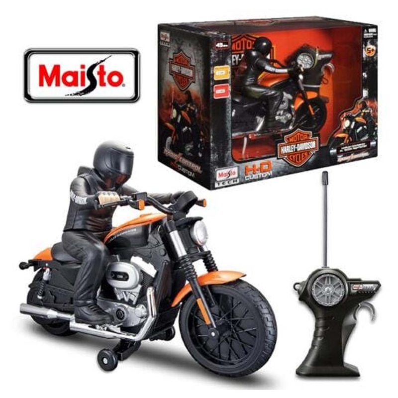 Maisto Tech RC Harley-Davidson XL 1200N Nightster  1:6 Scale Radio Control Bike with Rider Figure