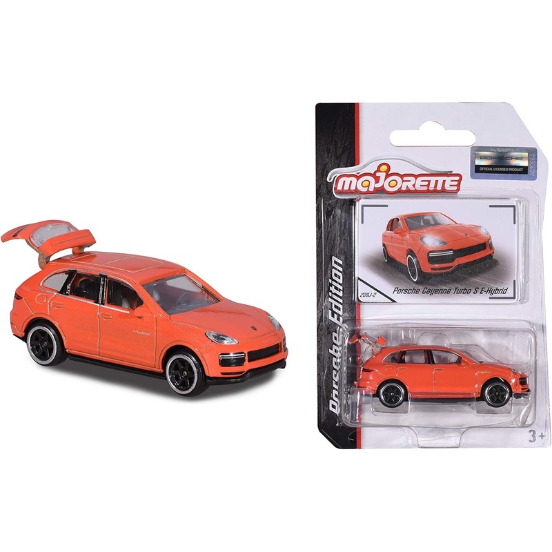 Majorette Porsche Edition Cayenne Turbo S E-Hybrid - 1:64 Scale (Orange)