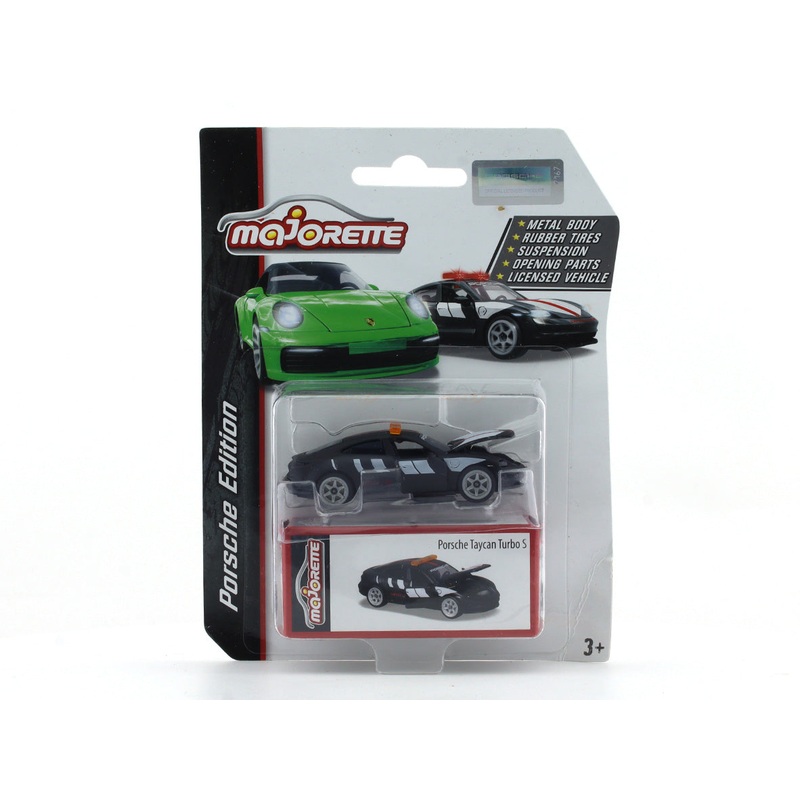 Majorette Porsche Edition Taycan Turbo S - 1:64 Scale (Black)