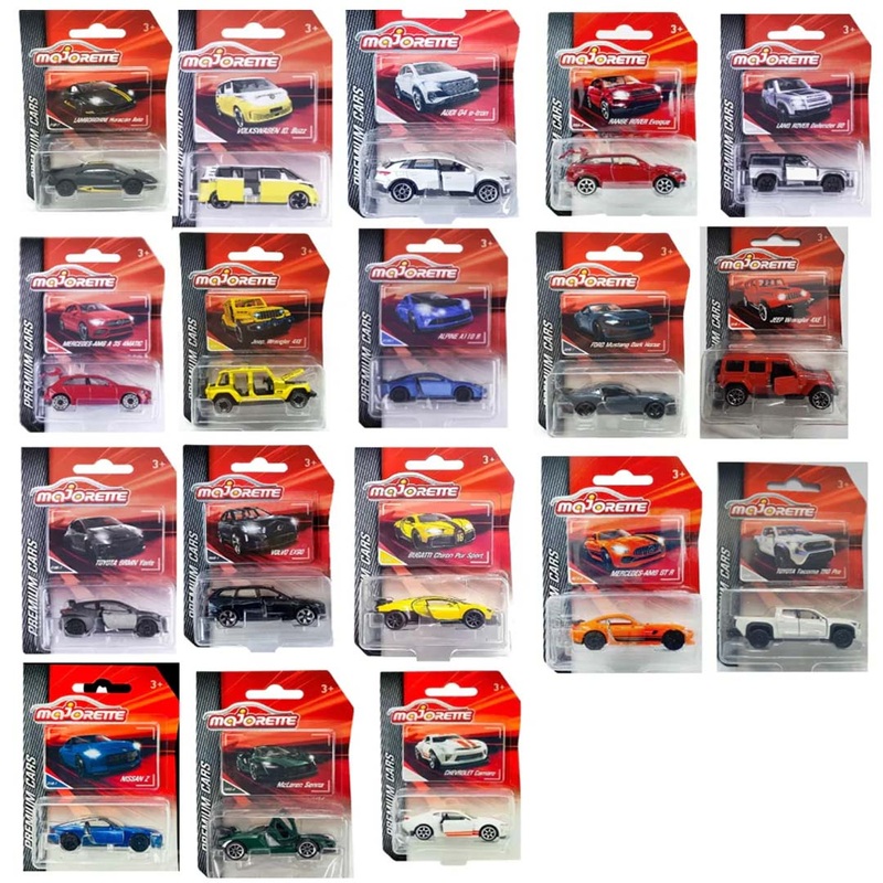 Majorette Premium Die-Cast Cars  Set of 18 Assorted Models (1:64 Scale)