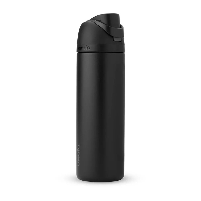 Owala FreeSip Insulated Stainless Steel Water Bottle with Straw for Sports, Travel, and School 24 OZ | 710 ML (Black)