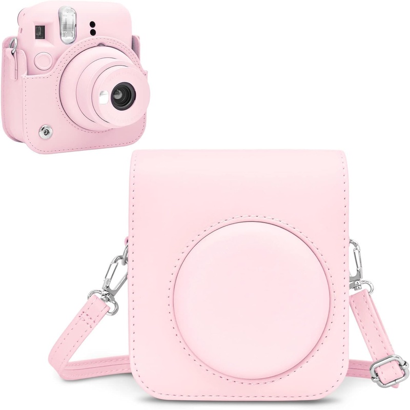 Pop & Snap in Style  Mini 12 Camera Case with Strap (Perfect Fit for Instax Mini 12) - Blossom Pink