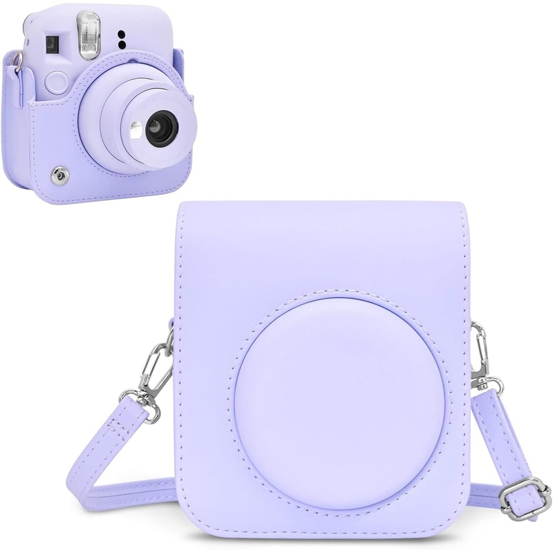 Pop & Snap in Style  Mini 12 Camera Case with Strap (Perfect Fit for Instax Mini 12) - Lilac Purple