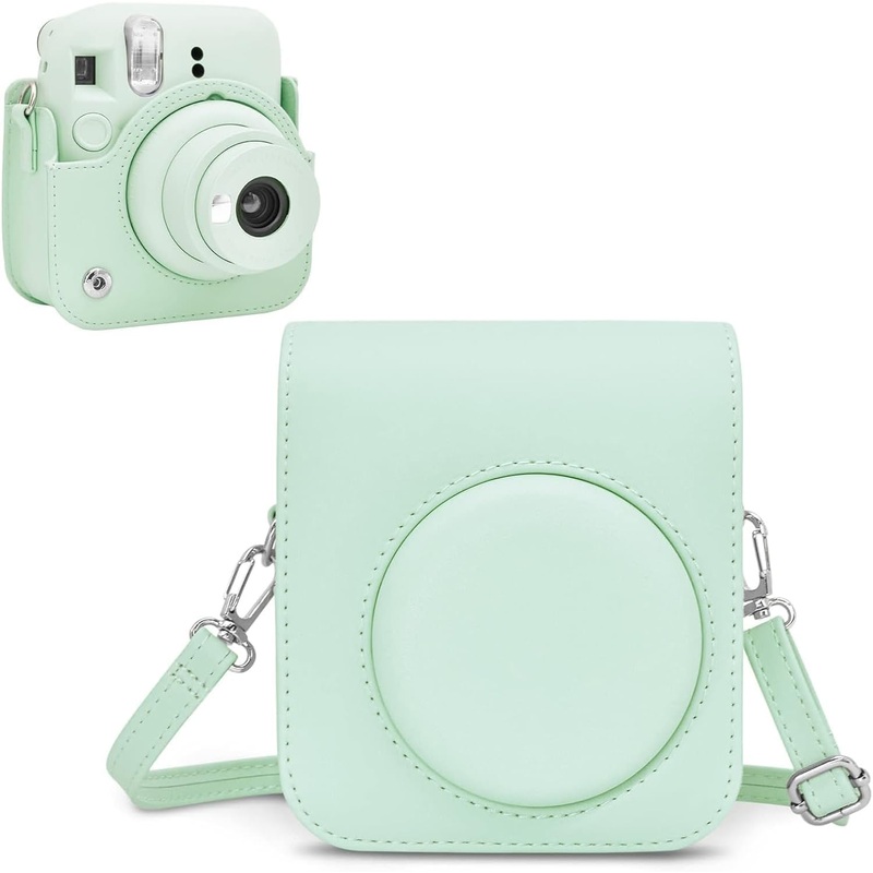 Pop & Snap in Style  Mini 12 Camera Case with Strap (Perfect Fit for Instax Mini 12) - Mint Green