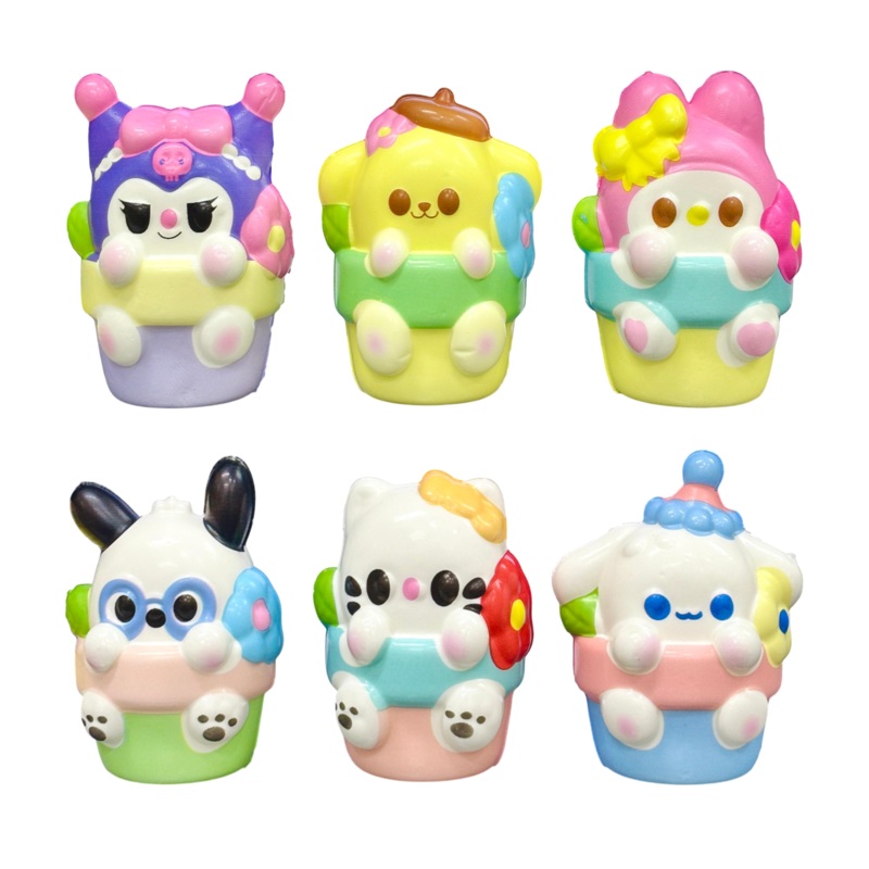 Scented Panda Foam Squishy 6 Pieces