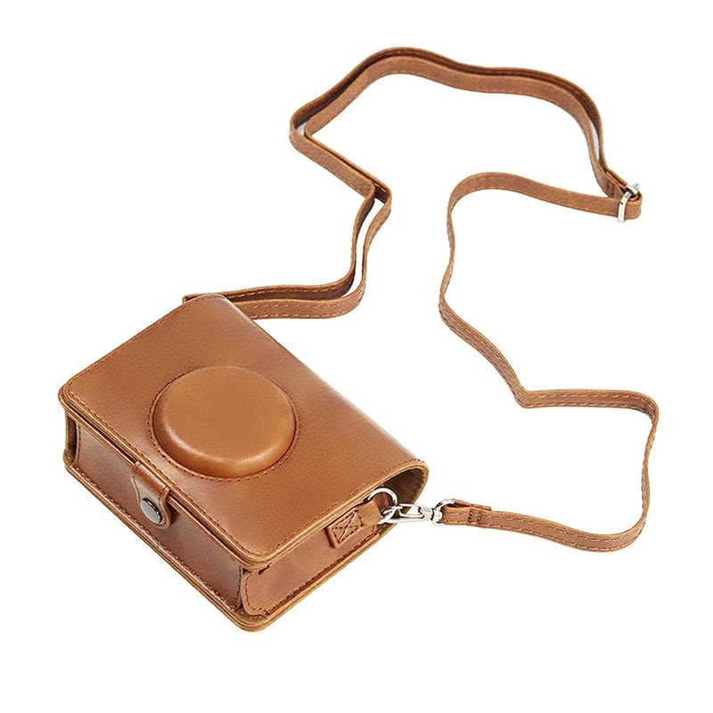 Sleek Protection for Mini Evo  Premium PU Leather Case for Fujifilm Instax Mini EVO (Brown)