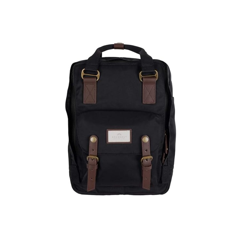Doughnut Macaroon Laptop Backpack One Size Black