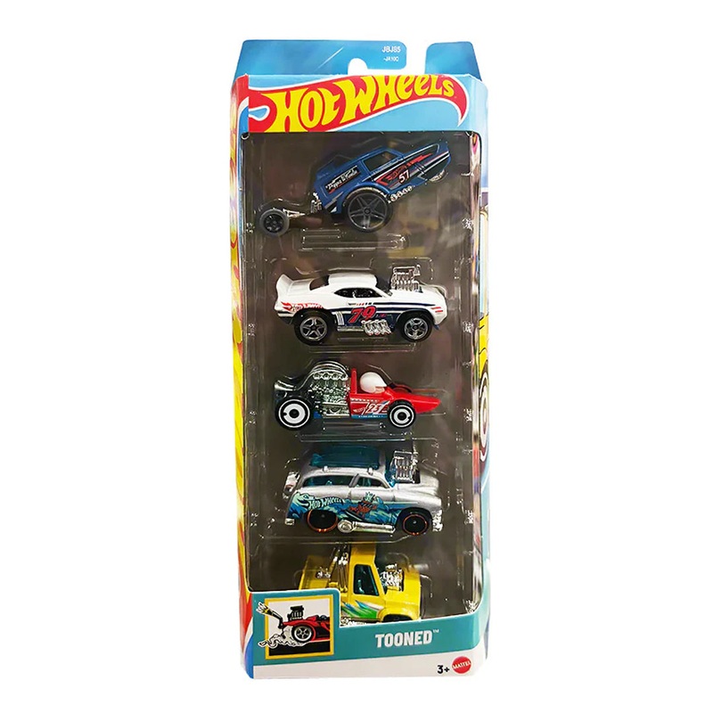 Hot Wheels 5 Car Gift Pack  HW Gassers Pack of 5 for Kids & Collectors