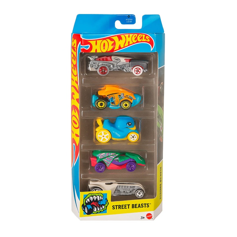 Hot Wheels 5 Car Gift Pack  Street Beasts 2025 Pack of 5 for Kids & Collectors