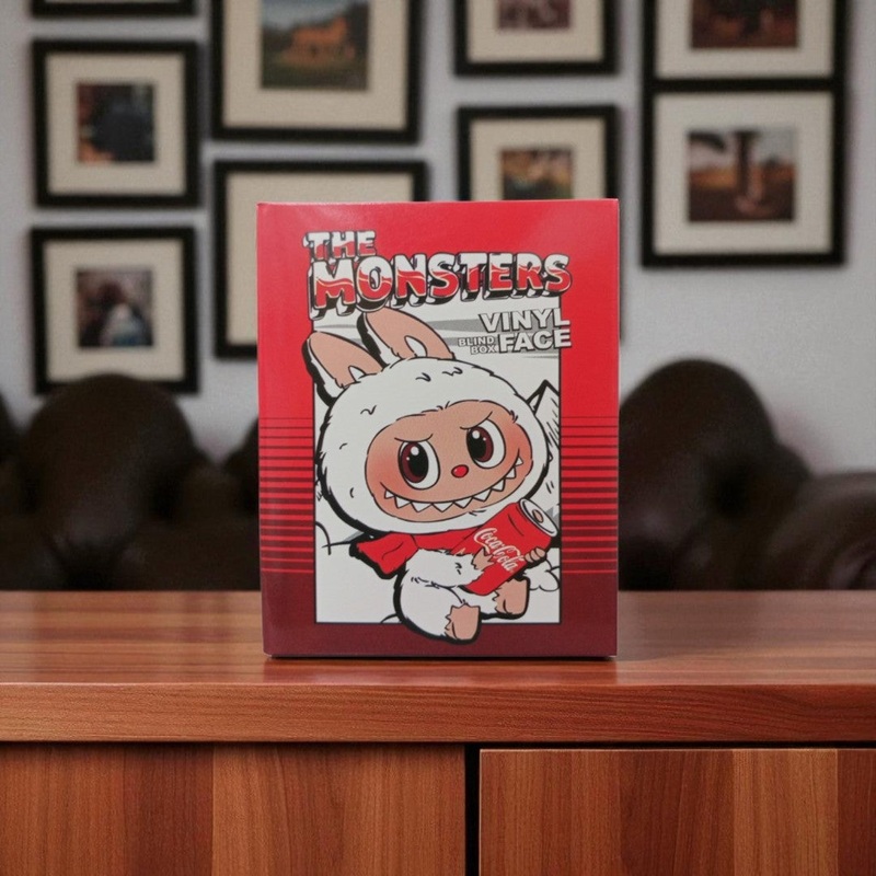 Labubu x Coca-Cola "The Monsters" Surprise Blind Box Keychain  Vinyl Face Mini Anime Figure 1 Random Piece)