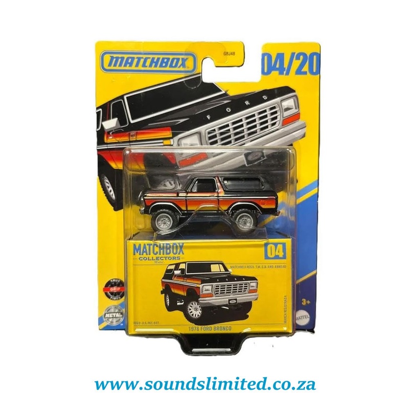 Matchbox Collectors Series 1978 Ford Bronco  1:64 Scale DieCast (04/20, JCL35)