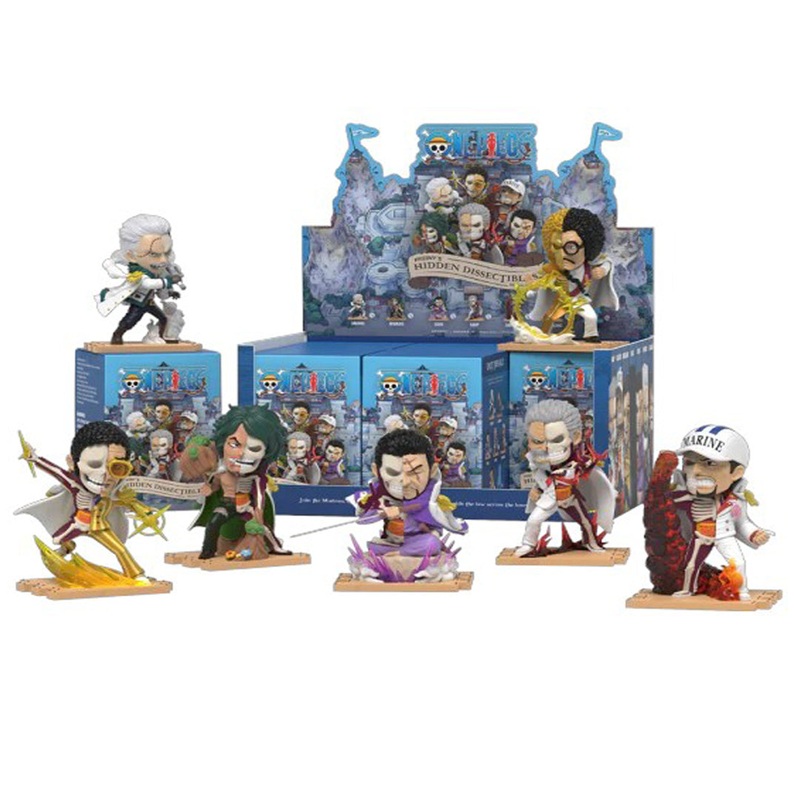 Mighty Jaxx Ultimate Action figure One Piece Freeny's Hidden Dissectibles: Marines Edition Blind Box (1 Random Figure)