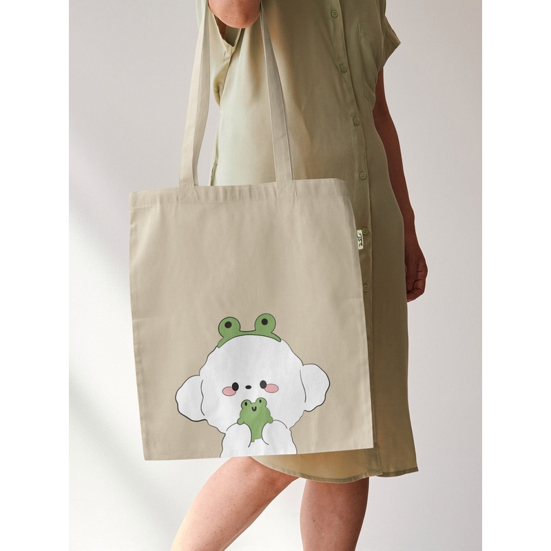 Tote Bag - DIY Froggy cuddle kit by Dastkhat